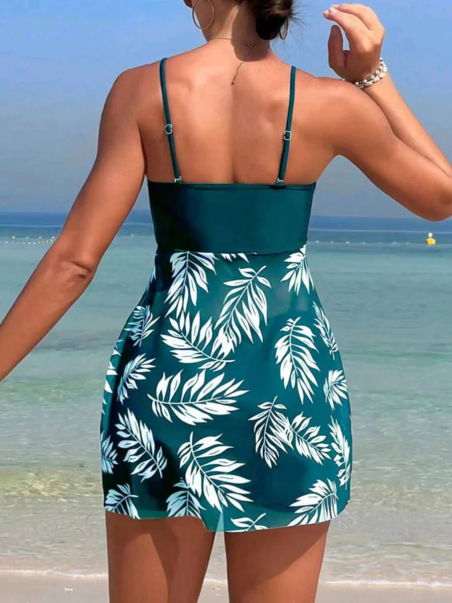 Printed Women's Tankini Swimsuit