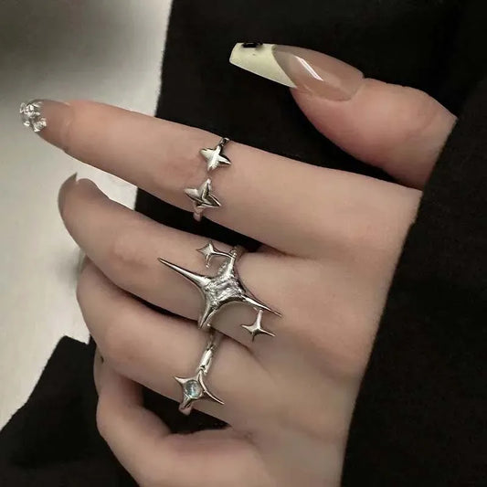 Silver Gothic Star Ring 1
