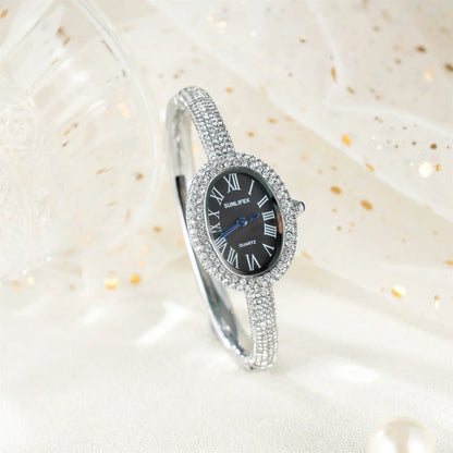 Elegant Rhinestone Oval Women’s Watch