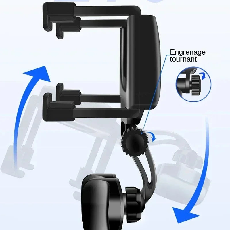 Adjustable Rearview Mirror Phone Holder