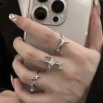 Silver Gothic Star Ring 1