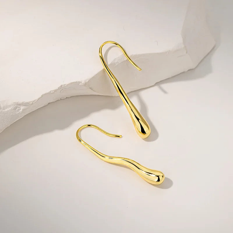 Waterdrop Gold Dangle Earrings