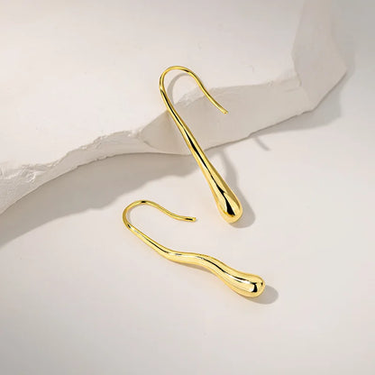Waterdrop Gold Dangle Earrings