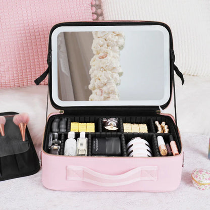 Smart LED Cosmetic Case with Mirror