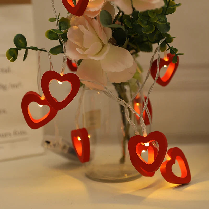LED Heart String Lights