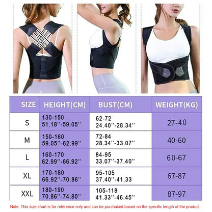 Adjustable Back Brace Posture Corrector for Men and Women