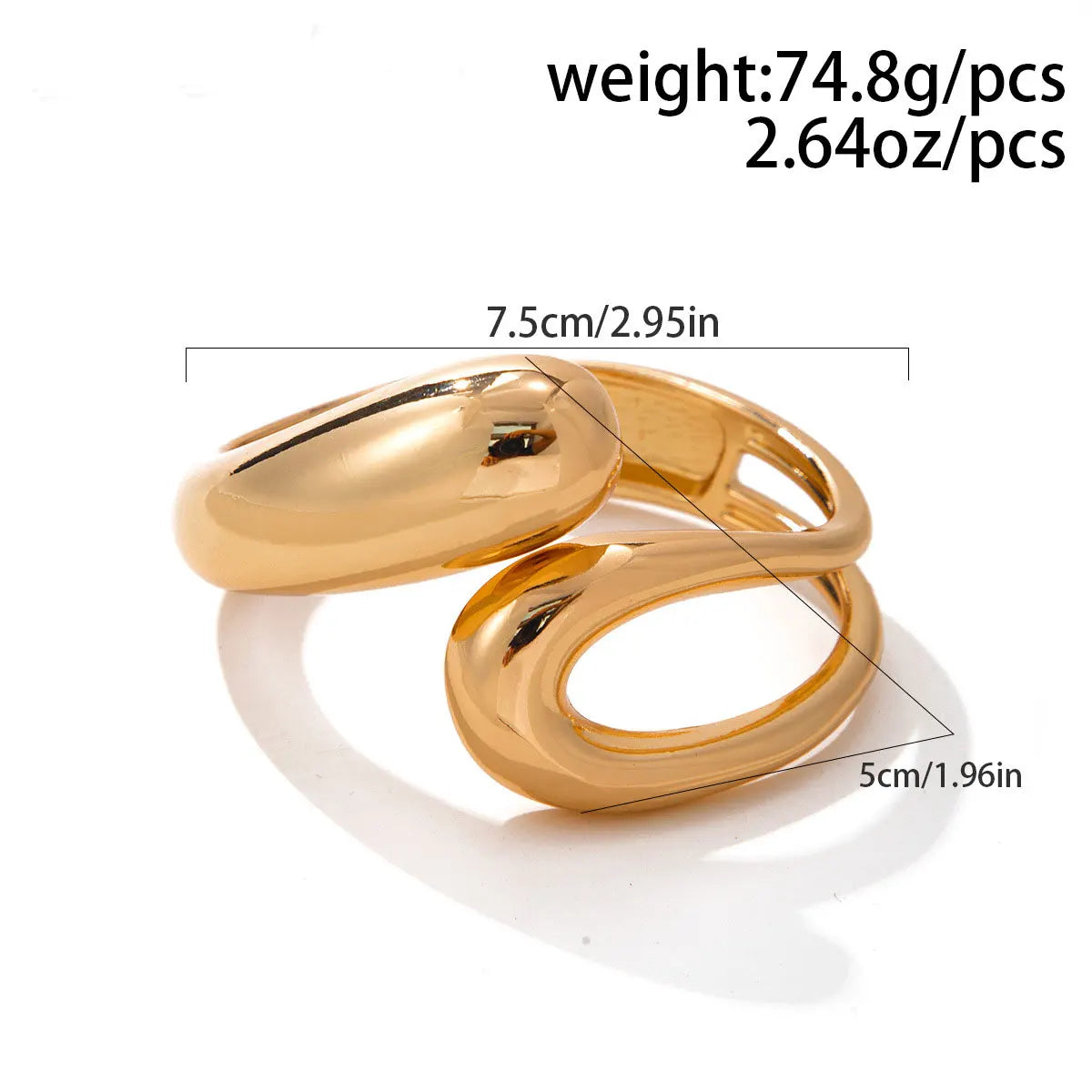 Punk Geometric Cuff Bracelet