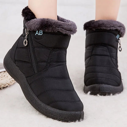 Fur Lined Waterproof Ankle Boots