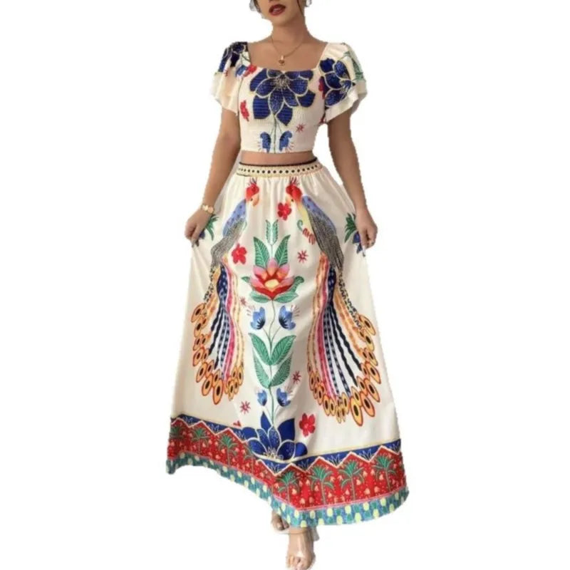 Women's Tropical Skirt Suit