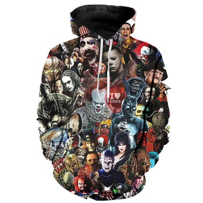 3D Printed Horror Hoodies