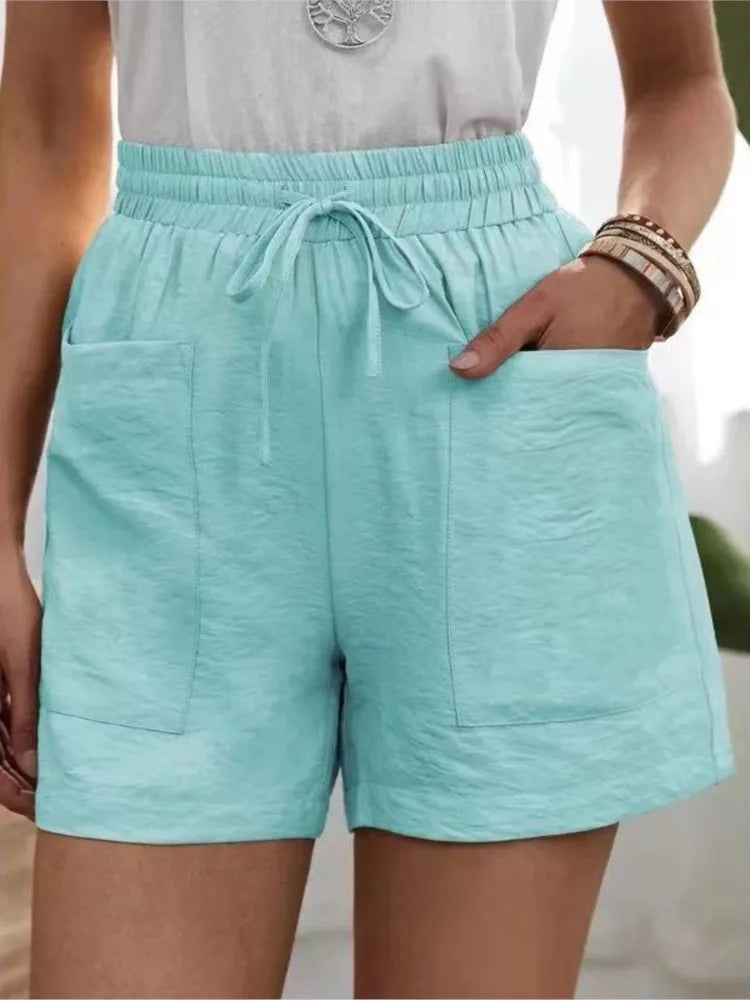 Women Linen Summer Sweatshorts
