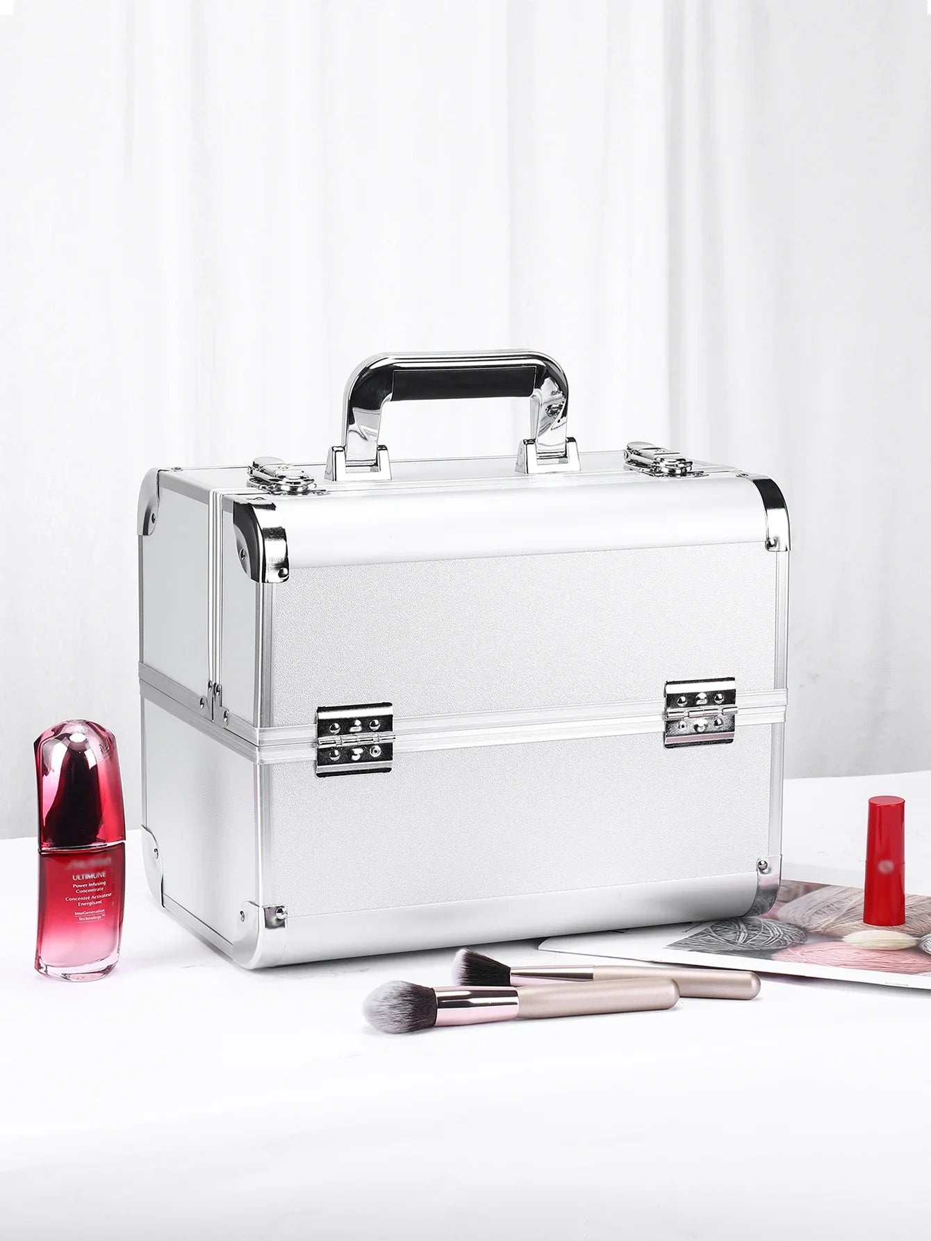 Aluminum Makeup Train Case