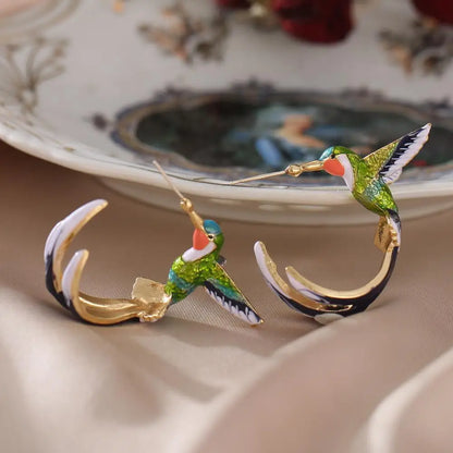Chic Hummingbird Drop Earrings