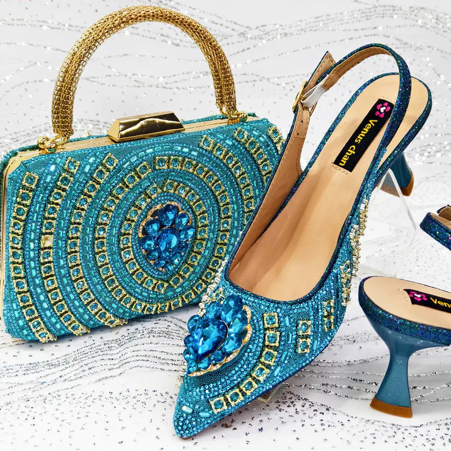 Italian Butter-fly Design Sandals with Bag