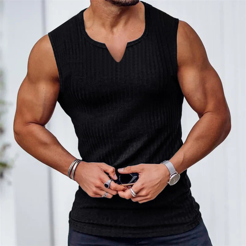 Summer Men V-Neck Tank