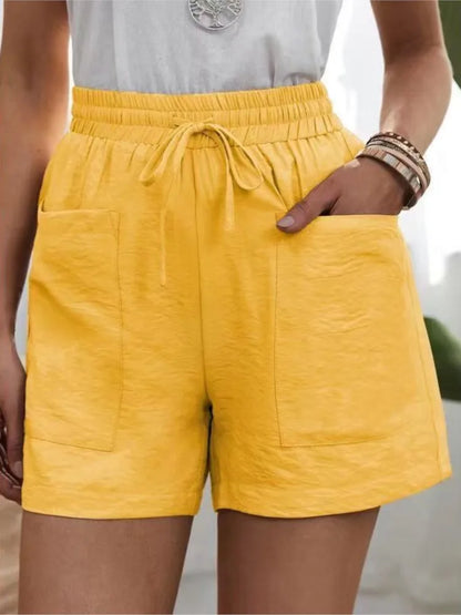 Women Linen Summer Sweatshorts