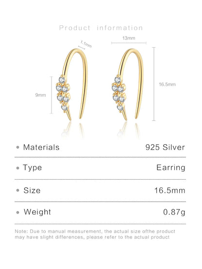 Sterling Silver Huggie Earrings