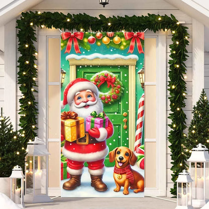 Cute Animals Christmas Door Cover