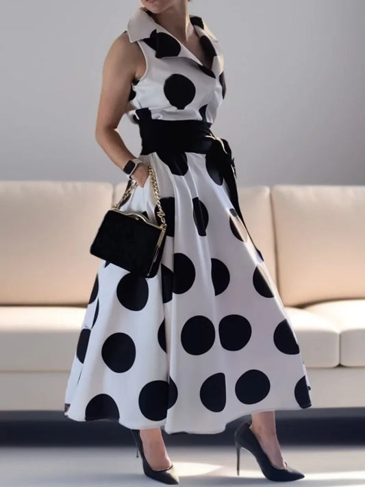 Prom Evening Polka Dot Dress