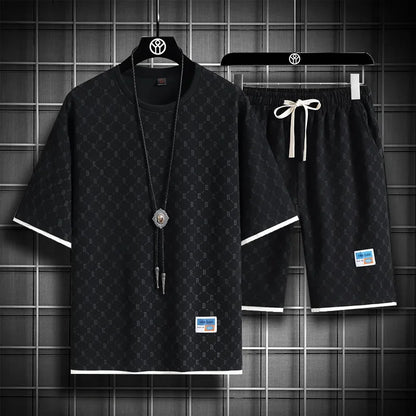 Men's Checkered Sports Set