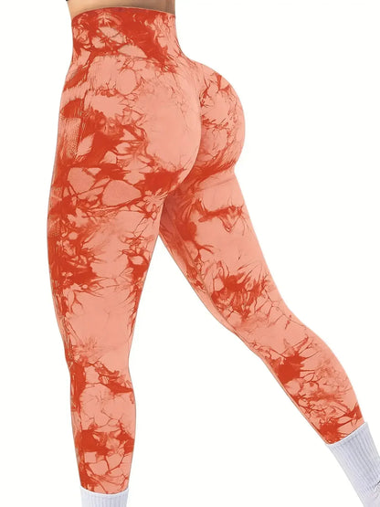 Tie-Dye Seamless High Waist Yoga Pants