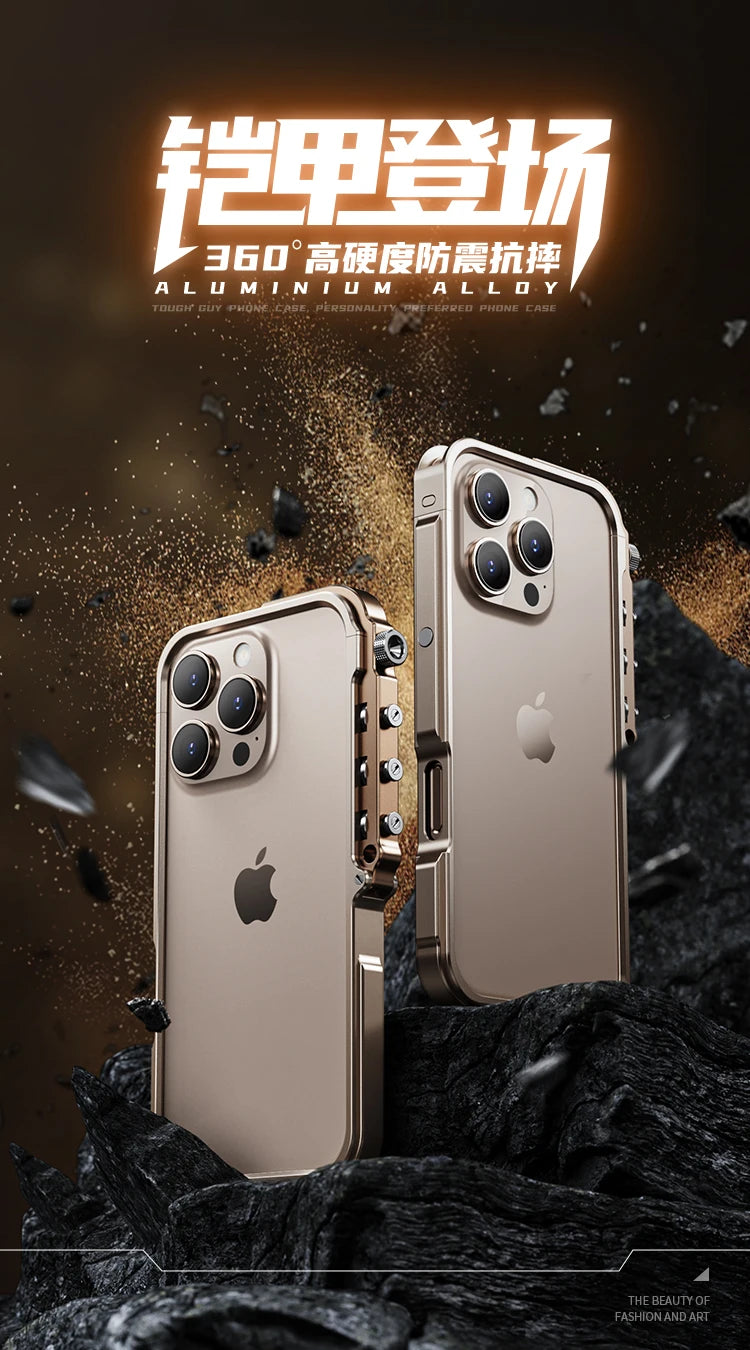 Luxury Aluminum Metal Bumper Frame for iPhone 15 & 16 Series
