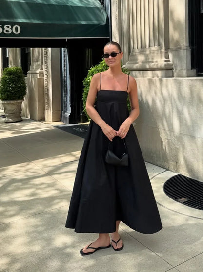 Black Backless Long Dress