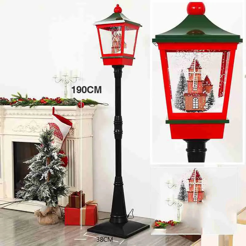 Christmas Music Snow Street Lights