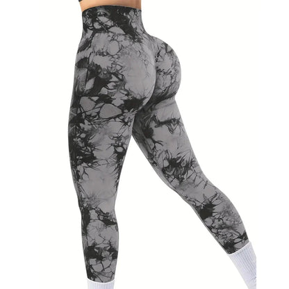 Tie-Dye Seamless High Waist Yoga Pants