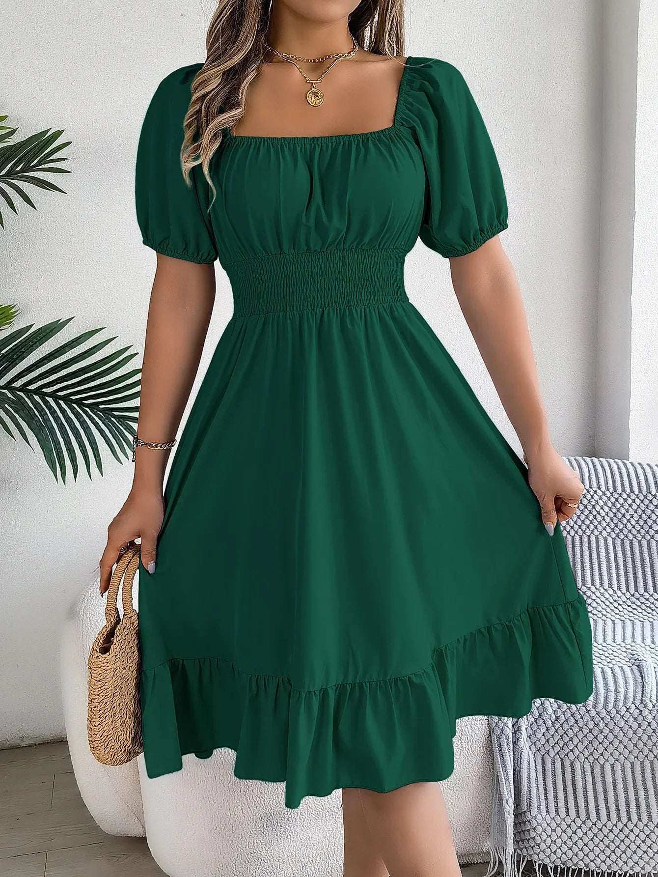 Women's Elegant Ruffle Dress
