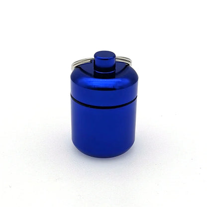 Mini Aluminum Pill Case with Keychain