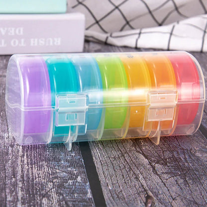 Rainbow Weekly 7-Day Pill Organizer Box