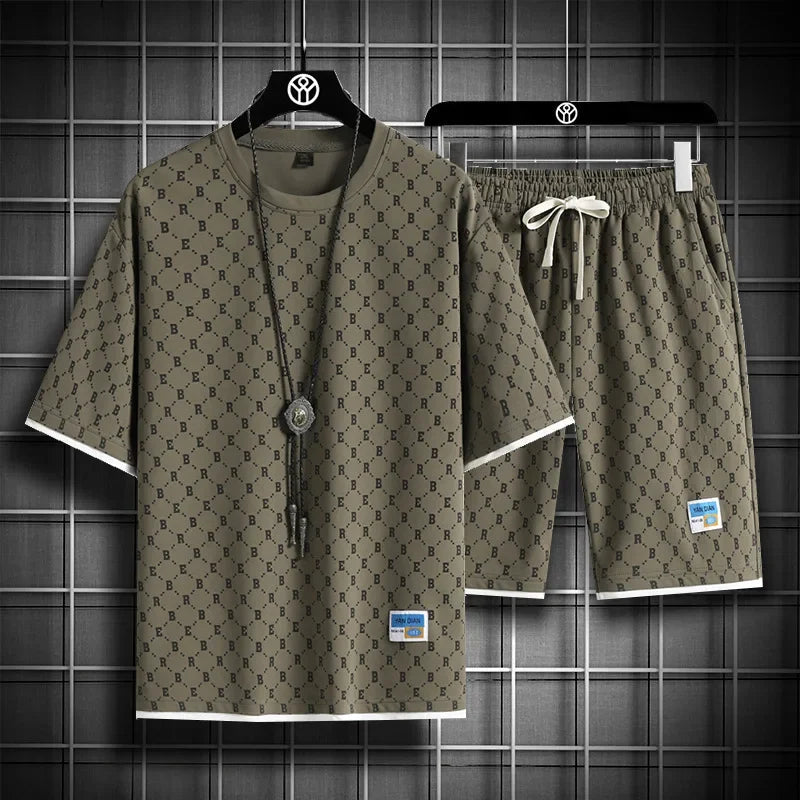 Men's Checkered Sports Set