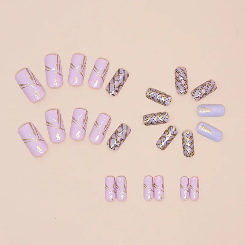 French Square Press-On Nails