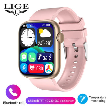 LIGE 2025 Smartwatch – Wireless Charging, Bluetooth Call, Fitness Tracker