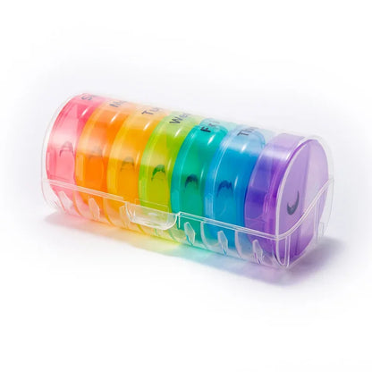 Rainbow Weekly 7-Day Pill Organizer Box