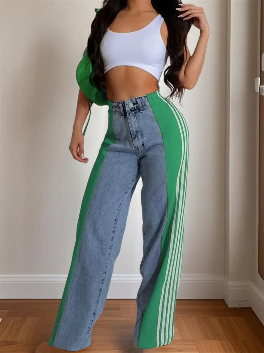 Wide Leg Denim Jeans