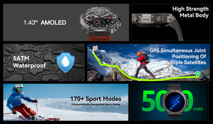 T-Rex 3 Military GPS Smartwatch – Rugged & Waterproof