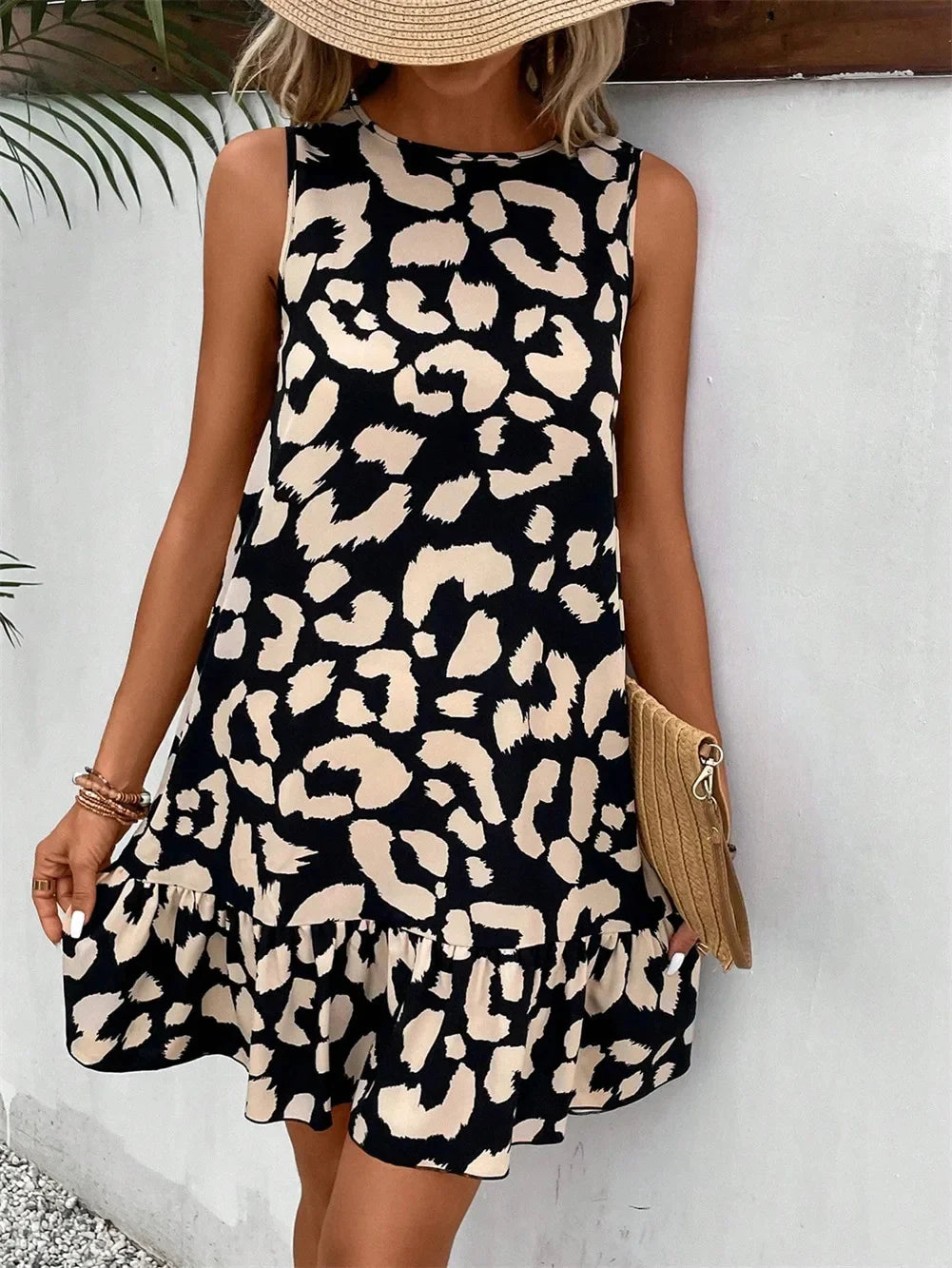 Summer Leopard Mini Dress