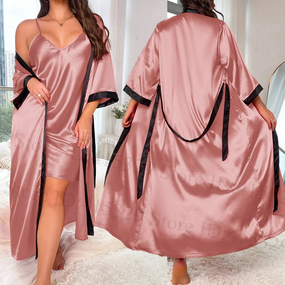 Plus Size Bathrobe Set
