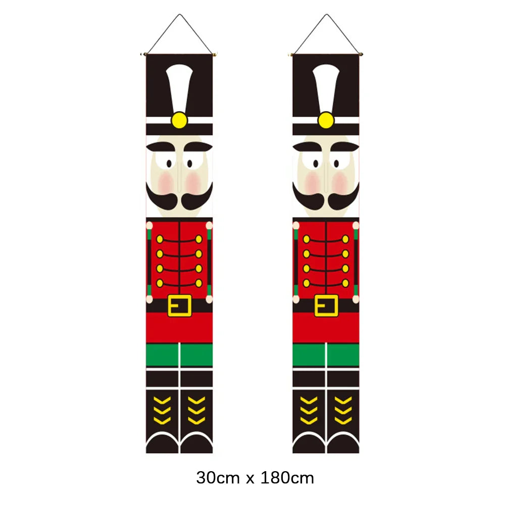 Christmas Hanging Door Banner Snowman Santa Decoration