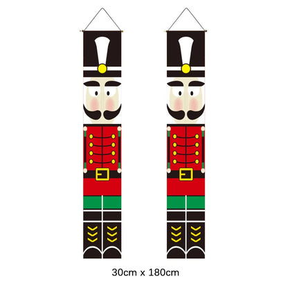 Christmas Hanging Door Banner Snowman Santa Decoration