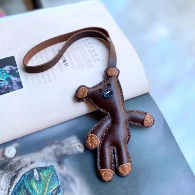 Vintage PU Bear Keychain