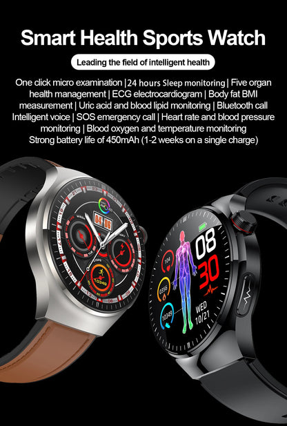 2025 GUHUAVMI Nursing Smartwatch with ECG & Uric Acid Monitor