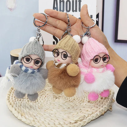 Cute Fluffy Doll Keychain