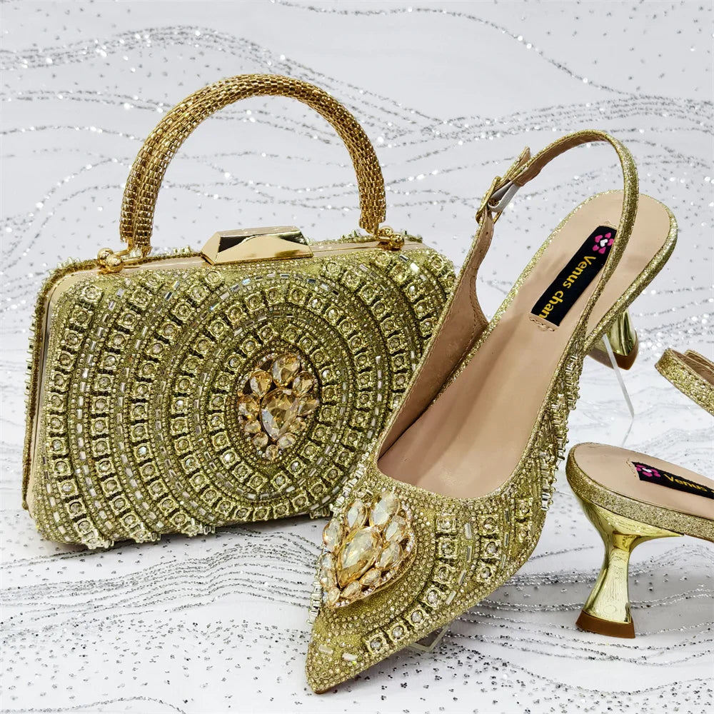 Italian Butter-fly Design Sandals with Bag