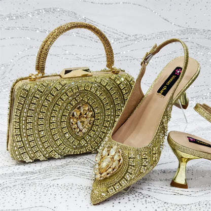 Italian Butter-fly Design Sandals with Bag