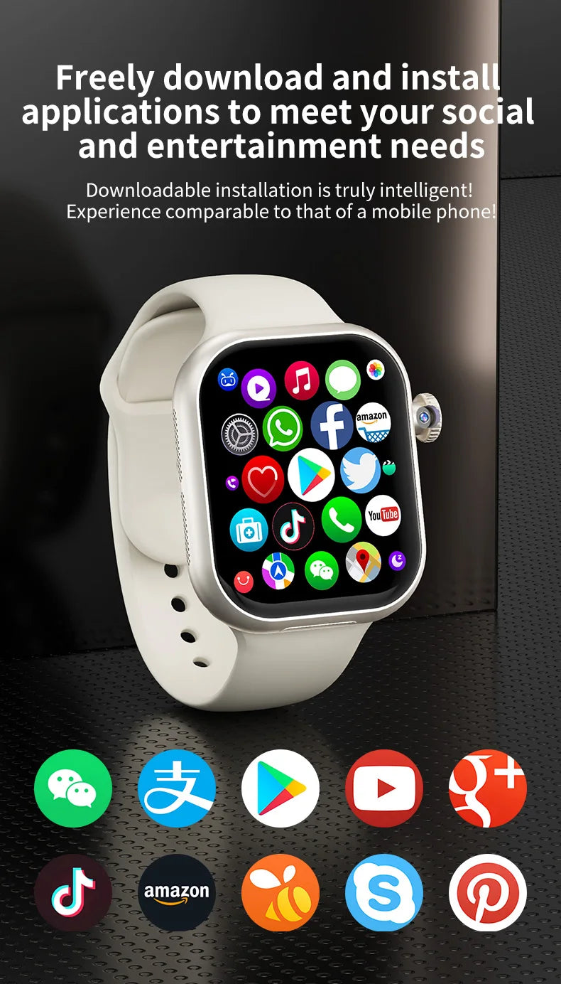 Luxury On-Wrist Smartphone | 1380mAh Battery | Fitness, Calls, Compass, SIM Support