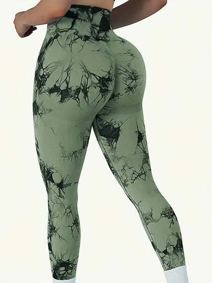 Tie-Dye Seamless High Waist Yoga Pants