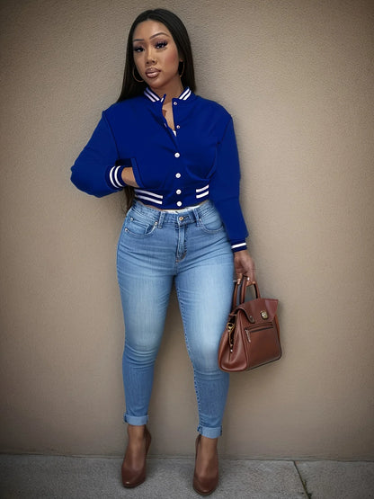 Women's Casual Baseball Jacket